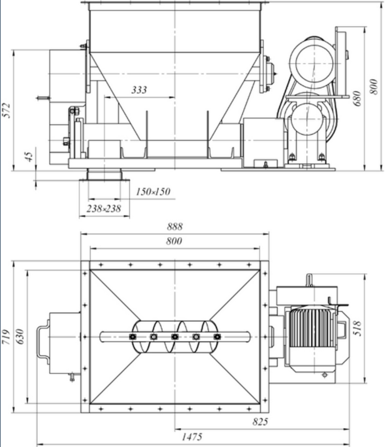 Шнековый питатель чертеж